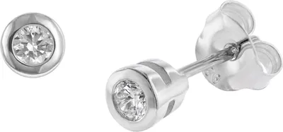 trendor 08763 Damen Ohrringe Silber 925 Ohrstecker mit Zirkonia 1