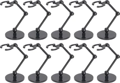 Imagen del producto de 10 soportes para muñecas, expositor, soporte para figuras de acción, mini marco de soporte, compatible con modelos de 6 pulgadas, color