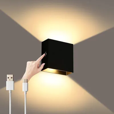 Immagine prodotto di Lampada da tavolo per soggiorno e camera da letto - Ricaricabile senza fili - Funzione di ricarica USB - Alimentazione a batteria - Telecomando
