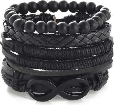Produktbild von BR-25927 Herrenarmbänder - Schwarz für Männer KP25927