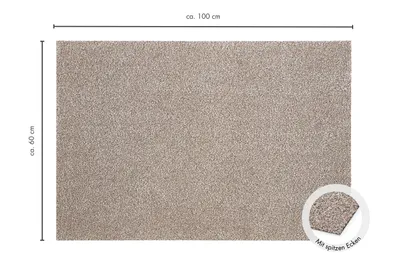 Produktbild von Fußmatte 60 x 100 Beige Waschbar Baumwolle Schmutzfangmatte Fußabtreter Sauberlaufmatte 5 Größen