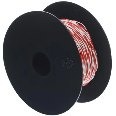 Produktbild von CobiNet Schaltdraht YV 2x0.5/0.9 weiss/rot 100 m