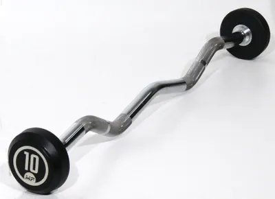 Produktbild von Muscle Power Curlstange Rubber 10 kg verchromt