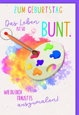 Produktbild von Geburtstag - Glückwunschkarte im Format 11,5 x 17 cm mit Umschlag