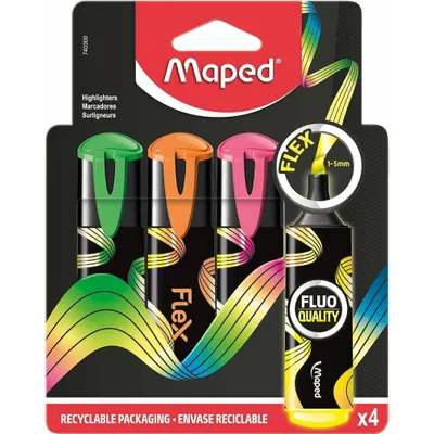 Immagine prodotto di maped 740300 4 maped FLUO PEPS FLEX Textmarker farbsortiert