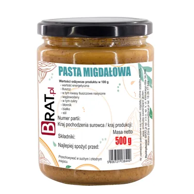 Obrázek produktu pro Mandlová pasta 500g Brat.pl