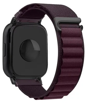 Produktbild von Alpine-Loop-Nylonarmband - Amazfit Active Max - 22/20 mm - Verstellbar - 23 cm - Weinrot