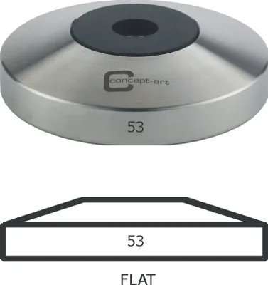 Produktbild von JoeFrex Tamper-Basis Flat 53 mm Edelstahl