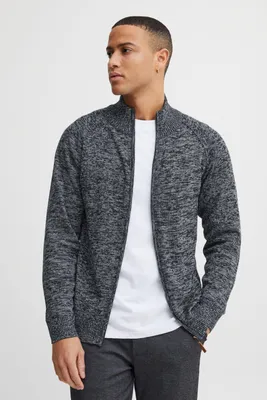 Produktbild von BLEND BHDaniri Herren Strickjacke Cardigan Feinstrick mit Stehkragen Reißverschluss Rippbündchen Baumwollmischung Regular fit