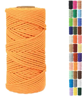 Makramee-Kordel Baumwolle 4 mm x 100 m Gold