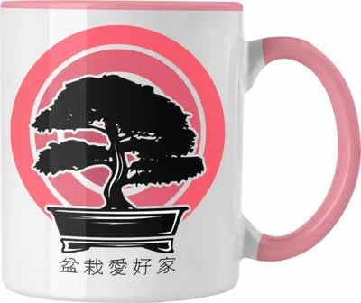 Produktbild von Trendation - Lustige Bonsai Tasse Geschenk für Bonsai-Liebhaber Grafik (Rosa)