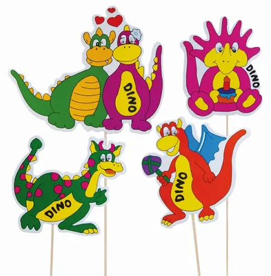 Produktbild von 100x Deko-Picker "Dino Familie" 21cm