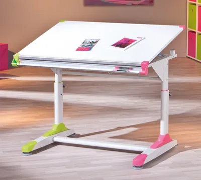 Image de Bureau d'écolier 2COLORIDO blanc / rose-vert