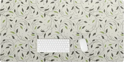 Produktbild von Pflanzenblattmuster – Schreibtischunterlage – Rutschfeste Tischunterlage – Schreibtischmatte für Büro & Zuhause – Schreibunterlage – Mauspad – Tischmatte – 120 x 60 cm