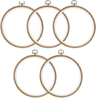Imagen del producto de Marco para bordar de madera, juego de 5 piezas