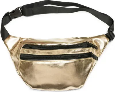 Produktbild von styleBREAKER Damen Bauchtasche Metallic 21x16cm | Gürteltasche Glitzer Festival | Verstellbarer Gurt & Steckschnalle | Crossbody Bag Kunstleder