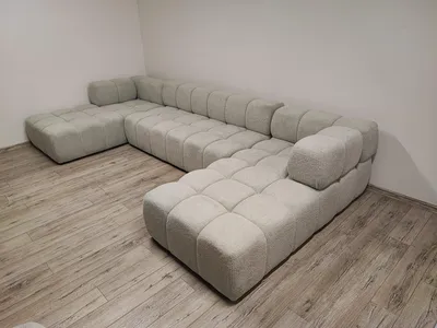 Produktbild von Modernes Gestepptes Modulare Ecksofa Für Das Wohnzimmer Clixi U 369 Cm