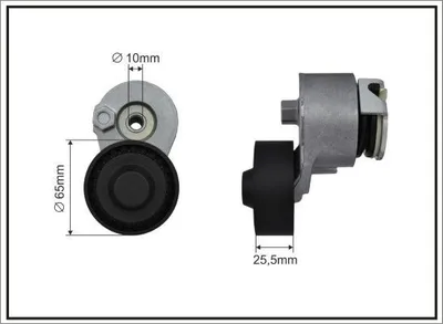 Produktbild von CAFFARO 100596SP Spannarm Keilrippenriemen Ø65mm für RENAULT CLIO II (BB0/1/2, CB0/1/2) KANGOO (KC0/1) MODUS / GRAND MODUS (F/JP0) für NISSAN