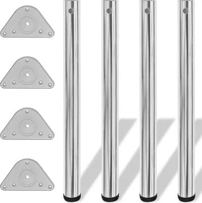 Zdjęcie produktu dla 4 nogi do stołu z regulacją wysokości 710 mm Chrom