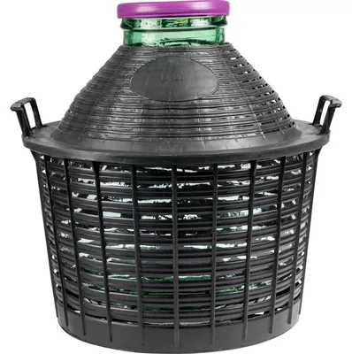 Obrázek produktu pro Elzusha – Skleněná demižóna s plastovým košem pro výrobu vína