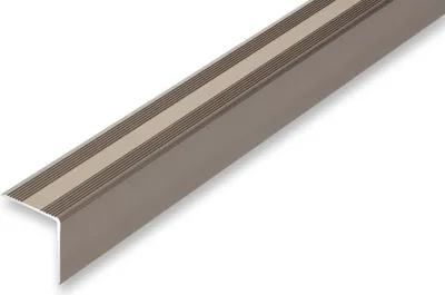 Produktbild von (15,48EUR/m) 30 x 32 x 1000 mm Treppenwinkel Edelstahl-Look selbstklebend Treppenkantenprofil Treppenkante