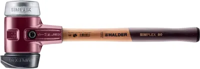 Produktbild von HALDER SIMPLEX Schonhammer Ø 80 mm Gummi / Weichmetall mit Standfuß und Termpergussgehäuse