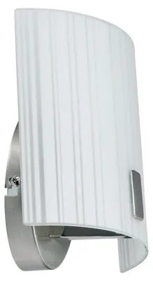Image de WallCeiling Fluxor WL 9 W E14 170 x 200 mm nickel mat/blanc 230 V métal/verre