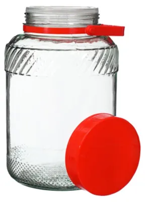 Produktbild von Ein 5-Liter-Glas mit Kunststoffverschluss