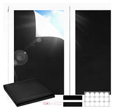 Produktbild von Verdunklungsrollo ohne Bohren 300x150 cm, Fensterverdunkelung, tragbares Reise-Verdunkelungsrollo, Blackout, Sonnenschutz
