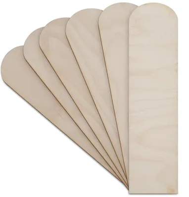 Productafbeelding van Creative Deco 10 x Gewone Houten Bladwijzers met Uitsparingen, 20 x 5 cm