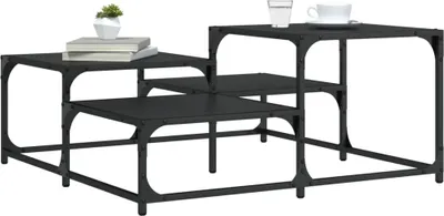 Obrázok produktu pre Maison Exclusive - Konferenčný stolík Čierny 87,5x87,5x40 cm Drevený materiál
