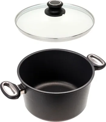 Zdjęcie produktu dla Żeliwna brytfanna Lotus 5 L Ø 24 cm ze szklaną pokrywą
