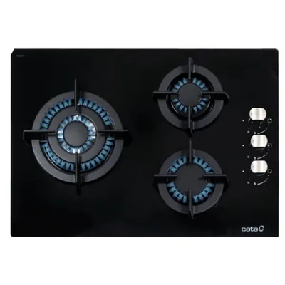 Zdjęcie produktu dla CATA CCI 5003 BK, Czarny, Wbudowany, 59 cm, Gaz, Szkło, 3 stref(y)