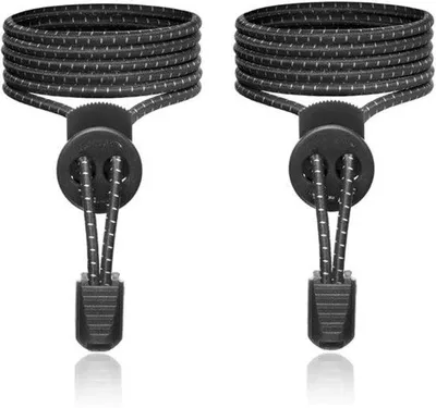 Produktbild von Famanu Elastische Schnürsenkel mit Schnellverschluss - 120 cm, Schwarz