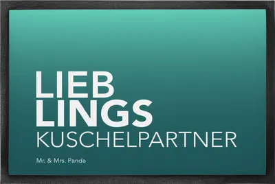 Produktbild von Mr. & Mrs. Panda Abtreter Kuschelpartner 40 x 60 cm - Geschenk, Schuhabstreifer, Geschenkidee, Bodenvorleger, Partner, fußmatte, Hochzeitstag, Freundin, Lebenspartner