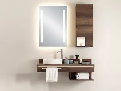Produktbild von LED Lichtspiegel Bad Wandspiegel LINA rechteckig 50x70cm