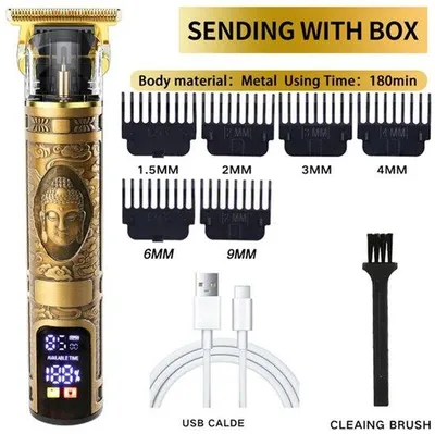 Image de Tondeuse à cheveux électrique pour hommes, étanche, écran LCD