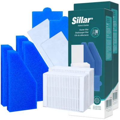 Image de Lot de 2 filtres HEPA pour aspirateur Sillar – compatibles avec Thomas Aqua+ Pet & Family / Anti-Allergy