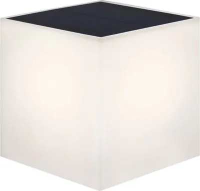 Produktbild von LED Außenwandlampe Solar Bewegungssensor IP65 4000 K neutralweiß 1000 lm Weiß quadratisch Modern