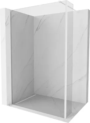 Image de Mexen Kioto Paroi de douche à l'italienne 140 x 40 cm, transparent, blanc - 800-140-212-20-00-040