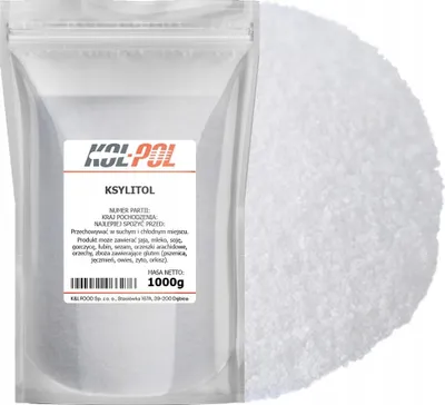 Zdjęcie produktu dla KSYLITOL 1kg Xylitol czysty naturalny słodzik zamiennik cukru Kol-Pol