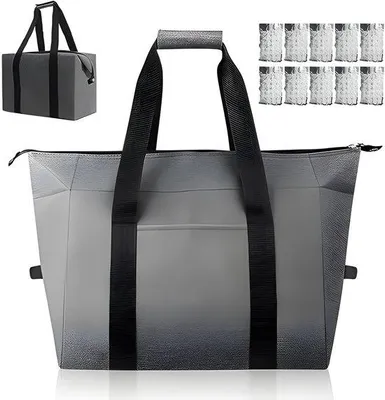 Produktbild von PolkaHome® Faltbare große Kühltasche 20L - Thermotas für Picknick und Strand