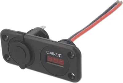 Produktbild von Strompanel | Bordstromsteckdose & DC-Amperemeter | 12-24V | 20A