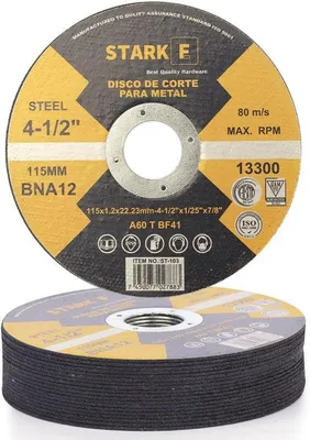 Image de Lot de 20 disques abrasifs professionnels - Standard - Métal - Extra-fins, 1 mm - Oxyde d'aluminium - Disque abrasif de 115 mm - Disque abrasif
