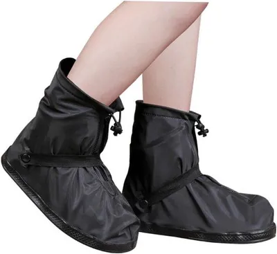Productafbeelding van Waterdichte Overschoenen - Antislip Schoenbeschermers - Bescherming Buiten - Verstevigde Laars - Maat S - Zwart