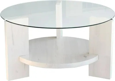 Produktbild von Felino - Couchtisch, 75x75x40h cm Weiß, Zeitschriftenhalter