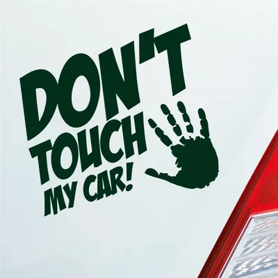 Produktbild von Auto Aufkleber Dont touch my car JDM 10x10 cm Dunkelgrün Sticker Heckscheibenaufkleber
