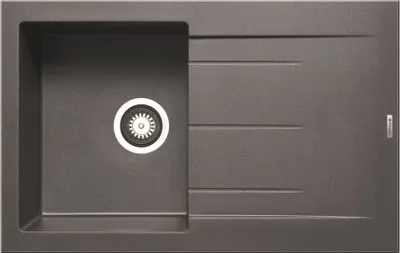 Produktbild von PYRAMIS Spüle ALAZIA 79x50 in IRON GREY mit Excenterbedienung / Granitspüle / Steinspüle / Ausschnitt 770 x 480 mm