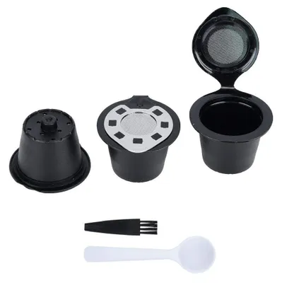 Wiederverwendbare Kaffeekapseln, 5-teilig, Edelstahl, Universalgröße