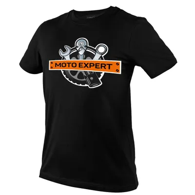 Obrázek produktu pro NEO TOOLS Černé tričko Moto Expert - pánské tričko s krátkým rukávem - pracovní tričko - velikost: XL